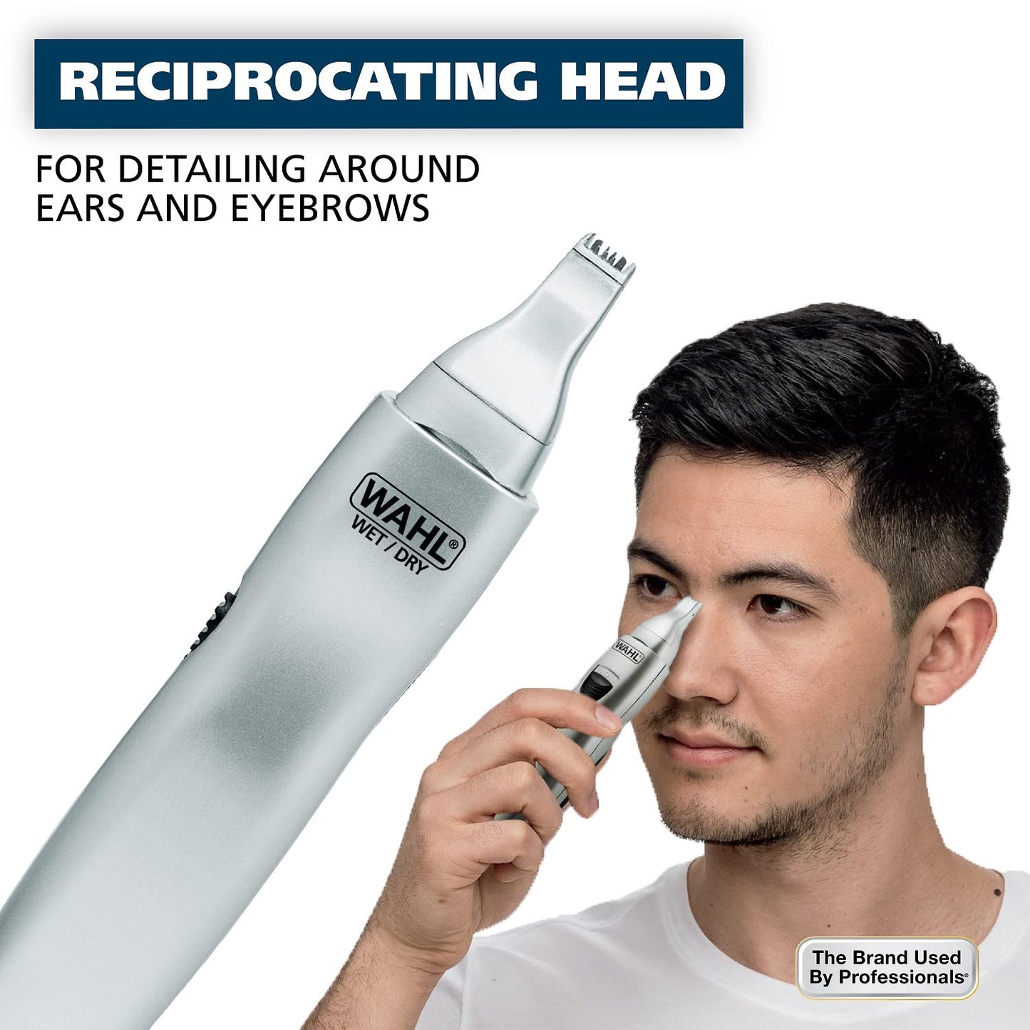 Wahl Men’s Nose Hair Trimmer - Precision Detail Trimming for Nose, Ears & Eyebrows | Model 5545-400