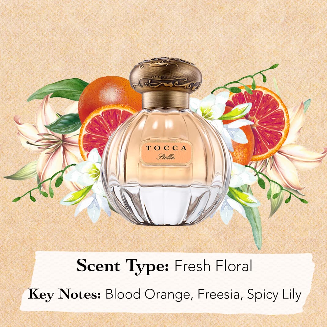 Tocca Stella Perfume for Women - Fresh Floral Fragrance with Blood Orange & Freesia | 1.7oz (50ml)