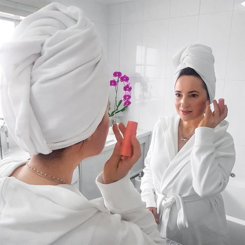 Bondi SPA Microfiber Hair Towel - Dries Hair 50% Faster & Anti-Frizz - Super Absorbent XL (Rectangle)