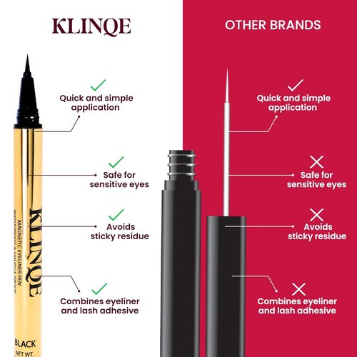 Black Eyeliner Magnetic Lash Glue - Latex-Free Adhesive for Strong Hold & Smudge-Proof Wear