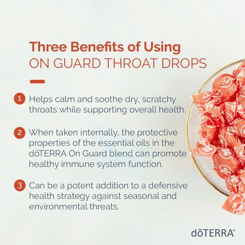 doTERRA On Guard Throat Drops - Immune Support & Soothing Relief | Natural Citrus Flavor