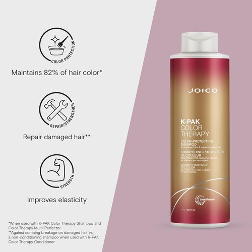 Joico K-PAK Color Therapy Shampoo & Conditioner Set - Color Protection, Shine Boost & Repair | For Color-Treated Hair