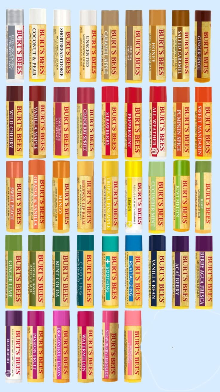 Burt's Bees Lip Balm Variety Gift Pack - 10 Assorted Flavors for Perfect Stocking Stuffers