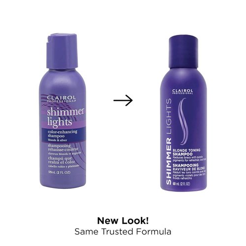 Clairol Professional Shimmer Lights Purple Shampoo - Neutralizes Brass & Yellow Tones | For Blonde, Silver, Gray Hair