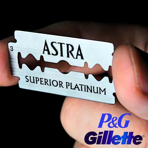 Astra Platinum Safety Razor Blades - 50 Premium Double Edge Blades for a Smooth Shave