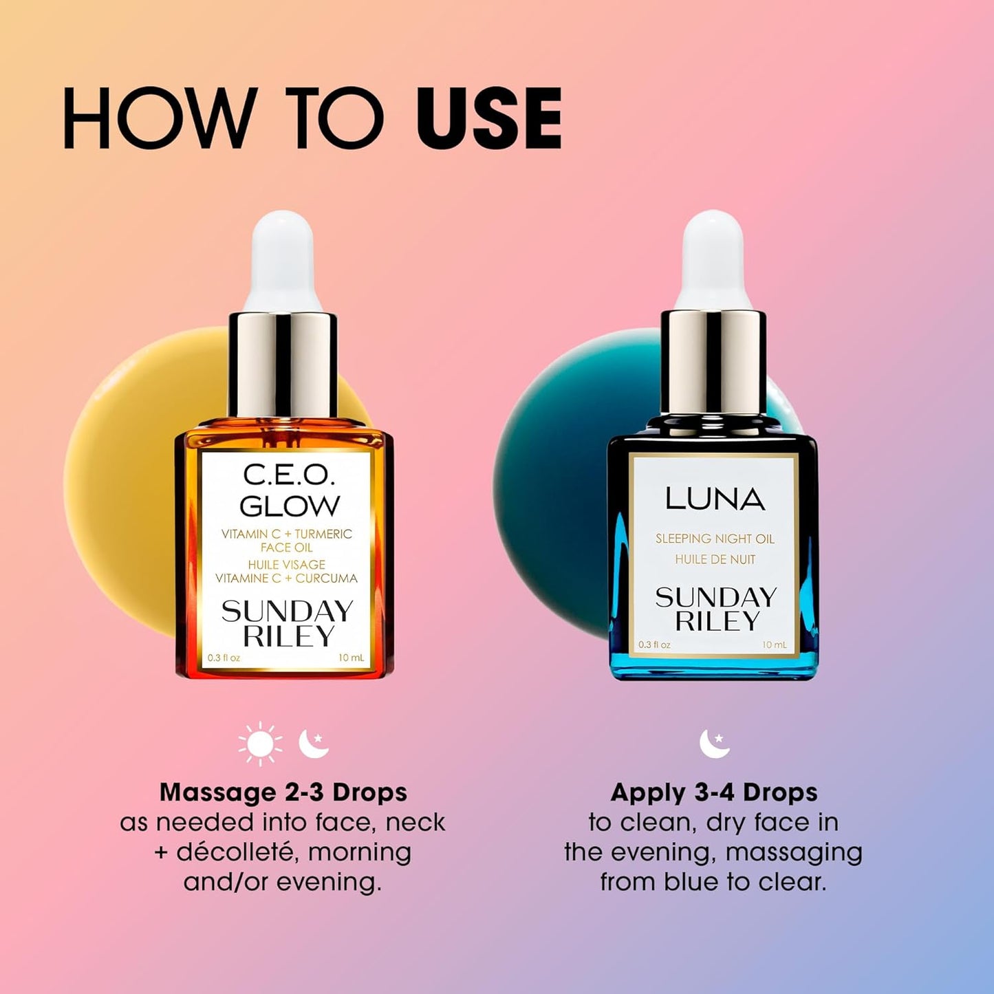 Sunday Riley Brighten & Plump Set - Day & Night Skincare Duo for Radiant Skin
