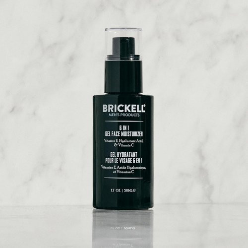 Brickell Men's Gel Face Moisturizer - 6-in-1 Natural & Organic Formula, Unscented, 1.7 oz