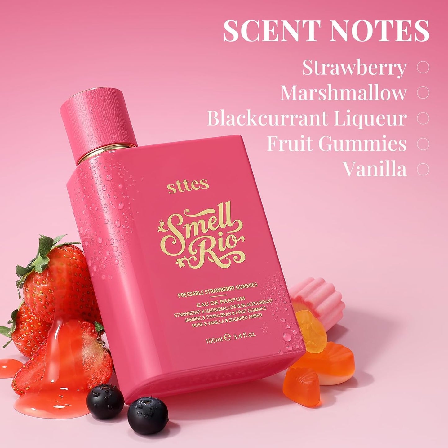 Sttes Smell Rio Perfume - Long-Lasting Hair Perfume for Women | Strawberry, Candy, Vanilla & Marshmallow 100ml