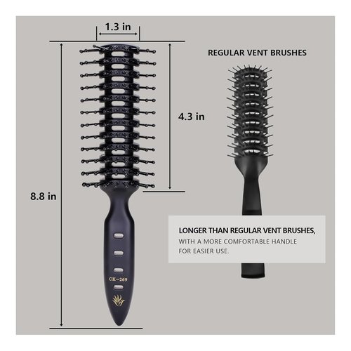 PERFEHAIR Vented Hair Brush - Lightweight Detangling & Quick Blow Drying for Fine to Medium Hair