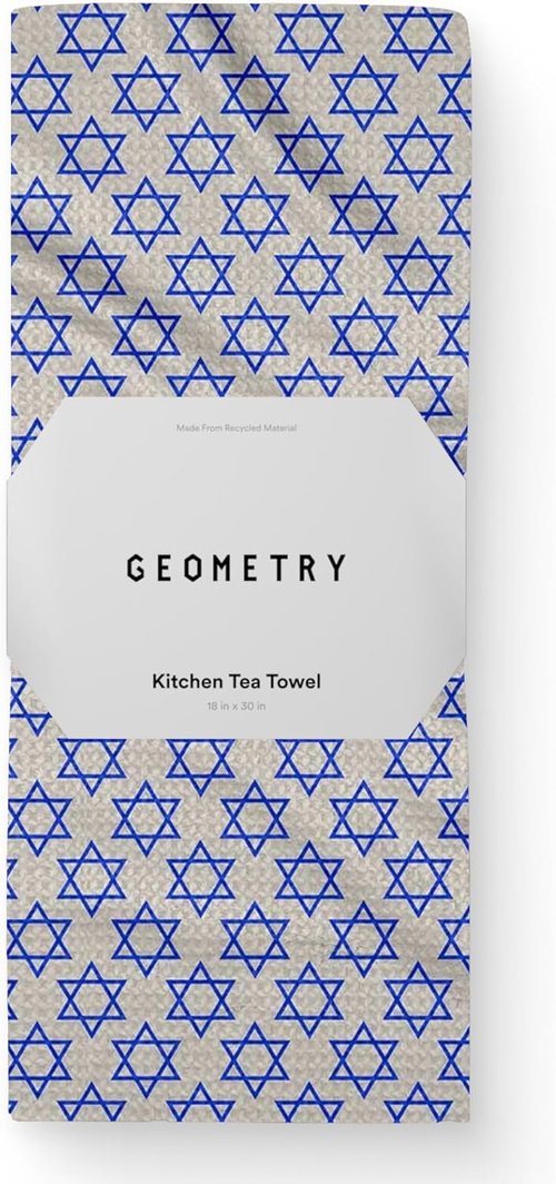 GEOMETRY Christmas Kitchen Towels - Quick Dry Microfiber Dish Towels for Efficient Kitchen Drying - Star of David Design, 1 Pack
