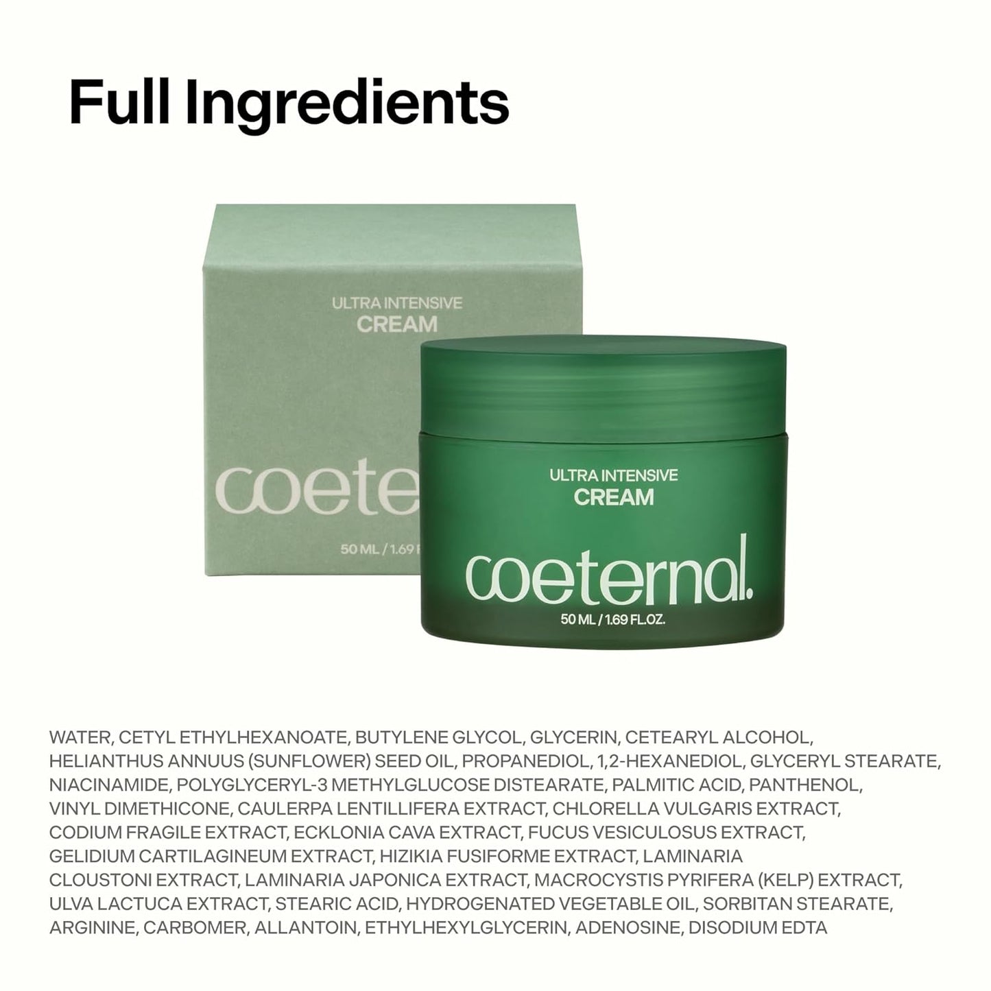 Skiennix Ultra Intensive Cream - Hydrating Korean Face Moisturizer with Niacinamide & Algae Extracts | 50ml