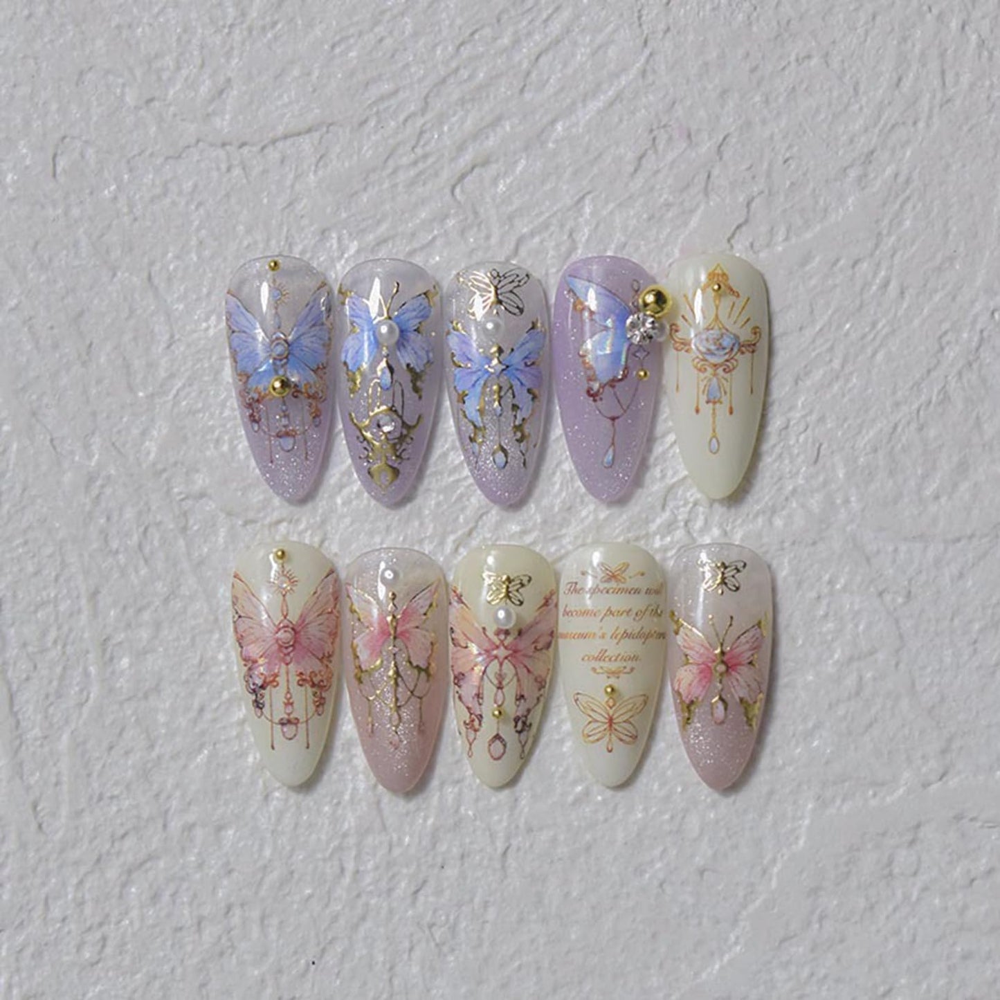 Shell Light Butterfly Nail Art Stickers 5D Embossed Nail Decals Pink Butterfly Nail Art Design Self Adhesive Nail Supplies Spring Butterfly Nail Stickers for Women Nail Decoration (Pink Butterfly)