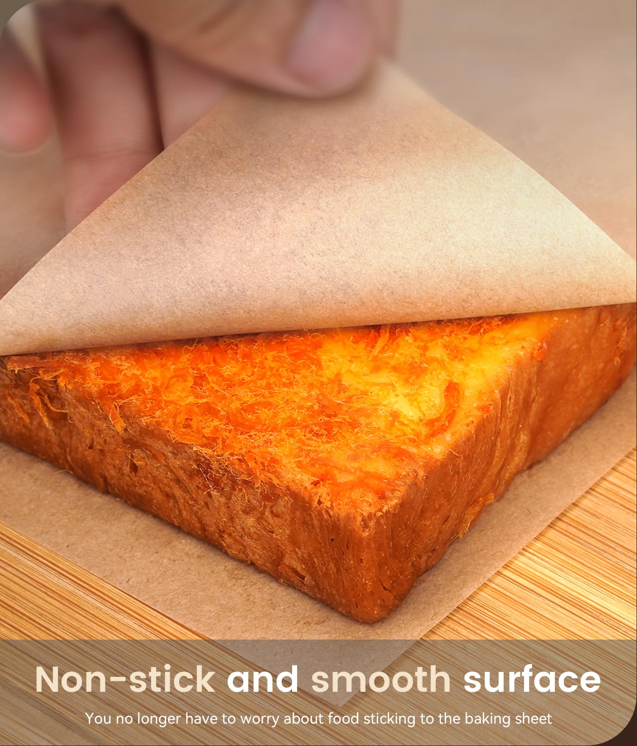 Parchment Paper Sheets, 9x13 In Non-Stick Precut Baking Parchment for Baking, Grilling, Air Fryer, Steaming, and More (Unbleached) - Quarter Sheet Size, Perfect for Bread, Cakes, Cookies, 100PCS