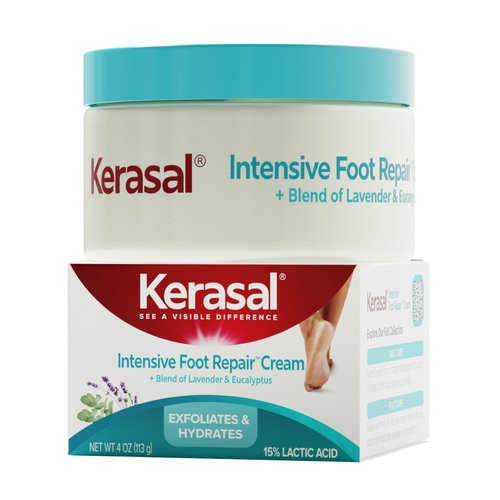 Kerasal Intensive Foot Repair Cream with Lactic Acid, Lavender, & Eucalyptus, 4 oz