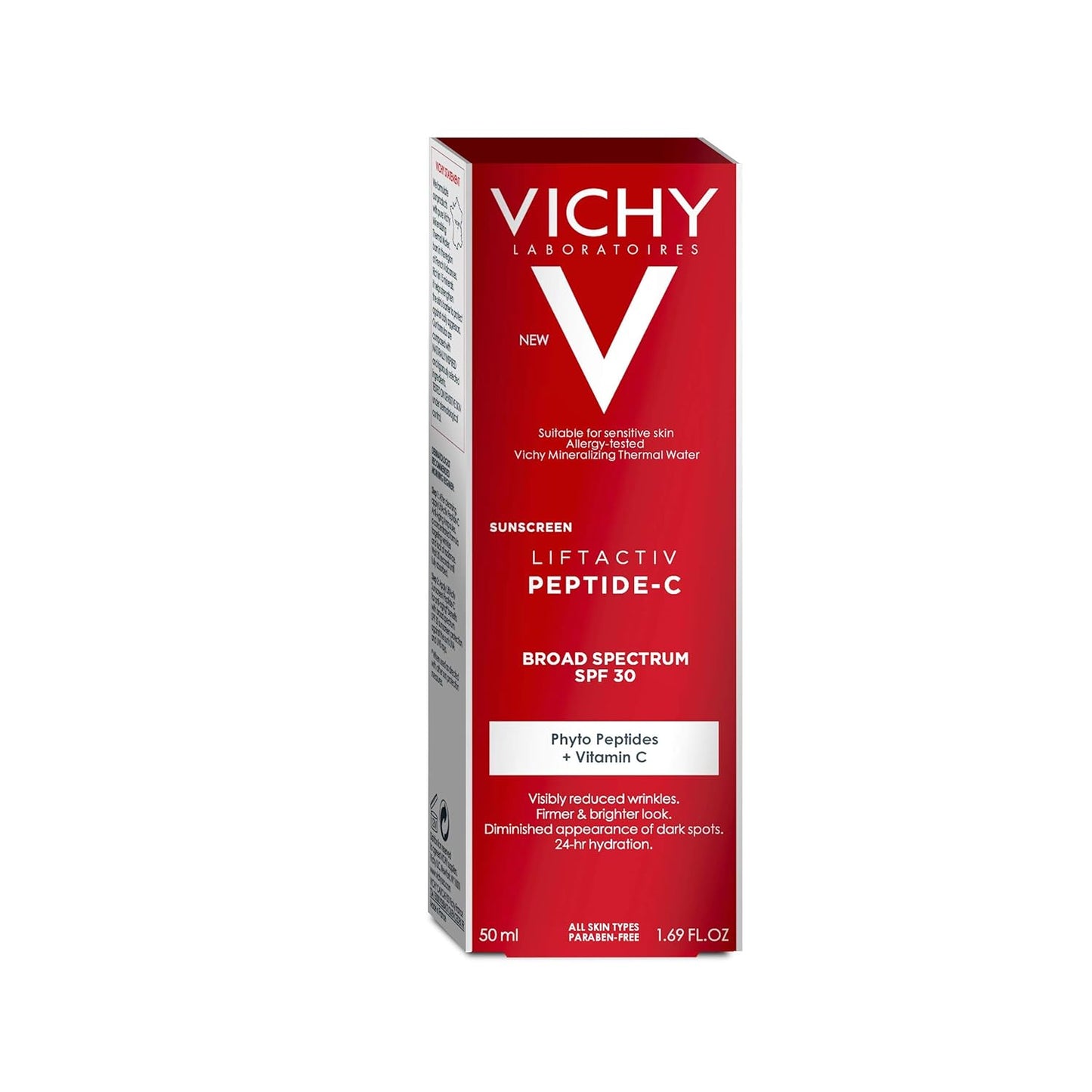 Vichy LiftActiv Peptide-C Face Sunscreen Moisturizer - SPF 30 Anti-Aging Cream with Peptides & Vitamin C