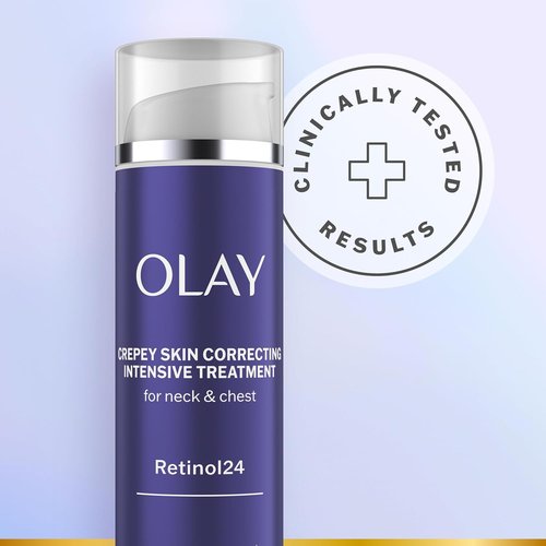 Olay Intensive Treatment Cream - Crepey Skin Corrector for Neck & Chest with Retinol24 | 1.7 fl oz