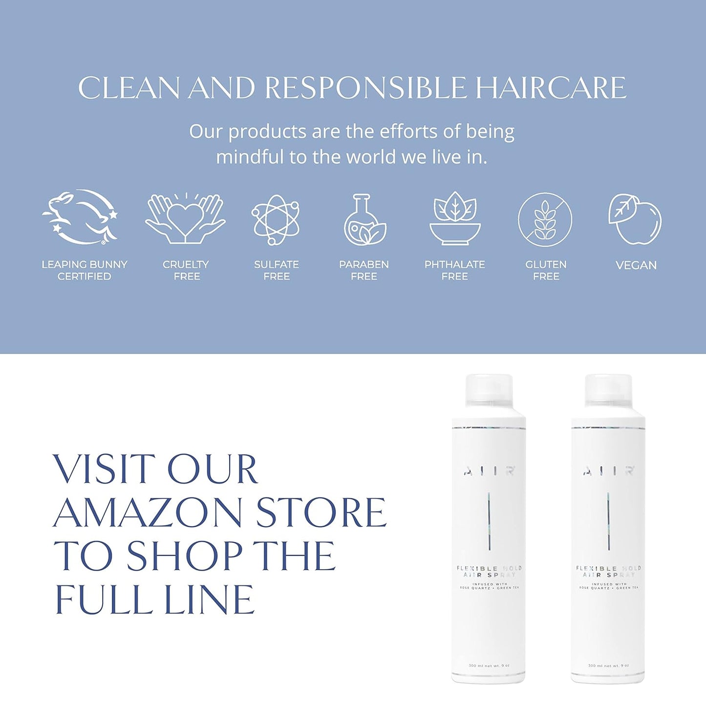 AIIR Flexible Hold Finishing Spray - Light Hold Hairspray for Soft, Touchable Finish | 2.5 oz
