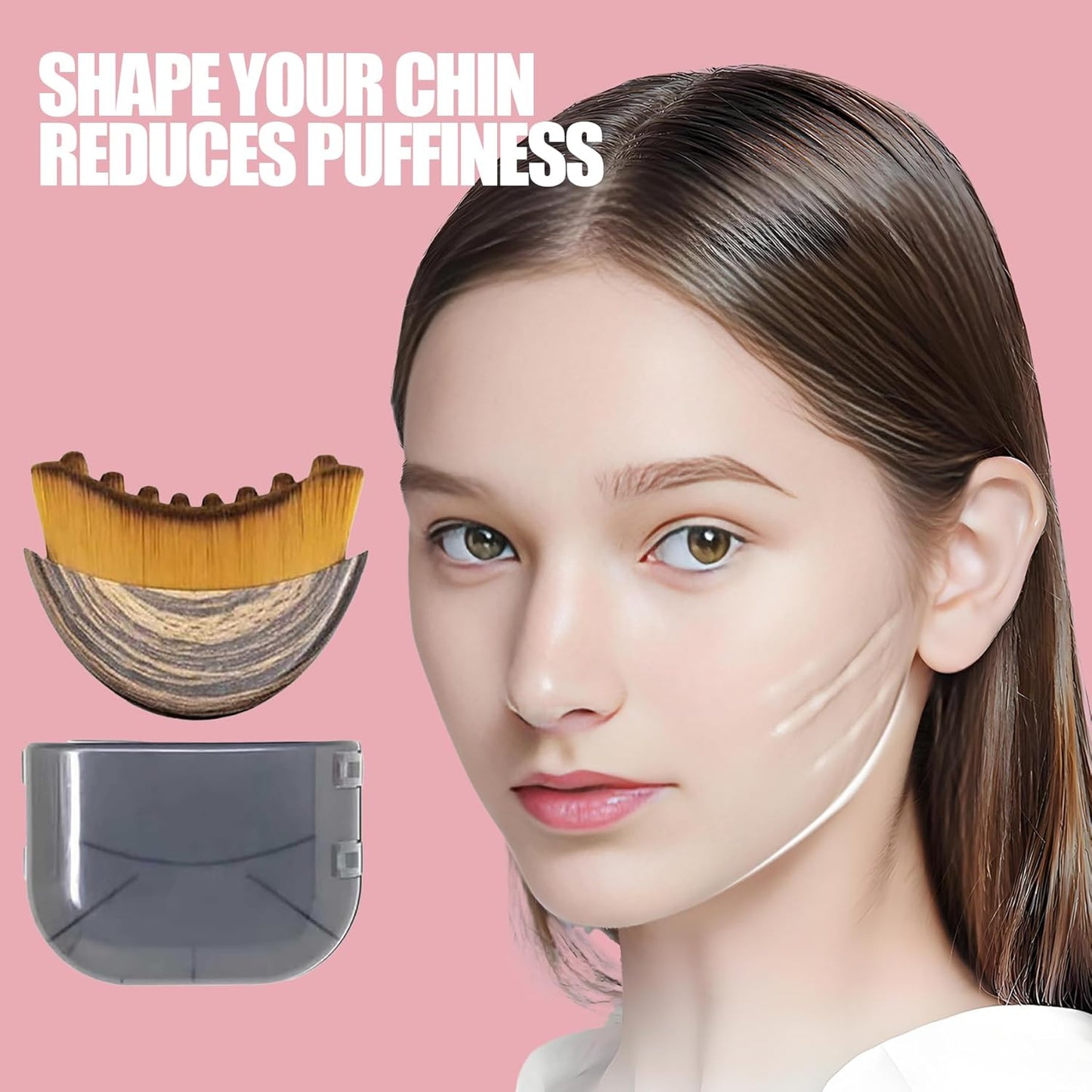 Skiennix Lymphatic Drainage Face Brush - Ergonomic Massager for Double Chin Reduction | Relieves Fatigue