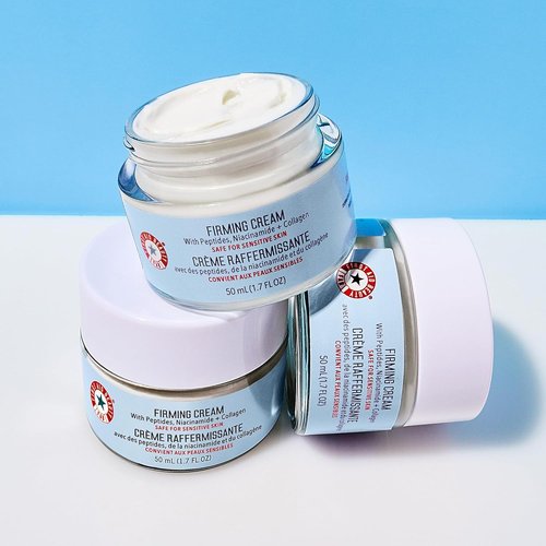 First Aid Beauty - Firming Collagen Cream | Ultra-Rich Moisturizer with Peptides & Niacinamide, 3.5 oz