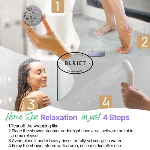 Shower Steamers Aromatherapy Blriet, Gifts for Women, Teen Girls, Wife, Her, Mom, Easter Basket Stuffers Birthday Gifts Decoration Travel Essentials Self Care Home Spa Relaxation - 8 Pack