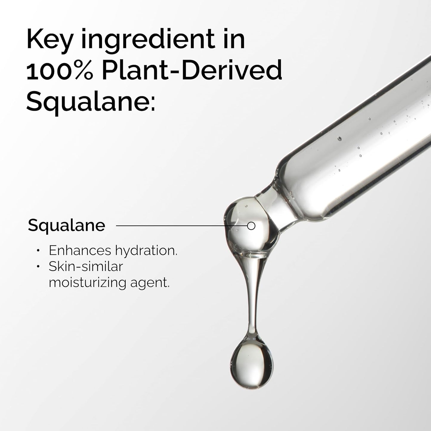 The Ordinary 100% Plant-Derived Squalane - Lightweight Hydration for Skin & Hair, 1 Fl Oz