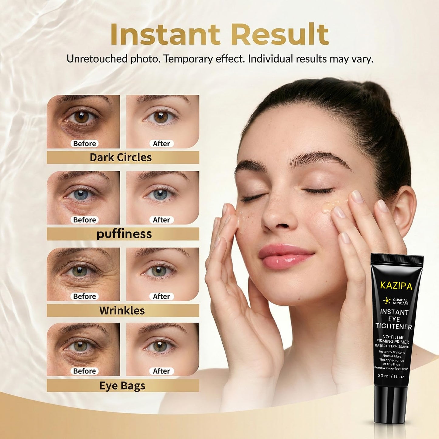 Skiennix Instant Eye Tightener Cream - Firming & Lifting Treatment for Dark Circles & Puffiness | 1 Fl Oz