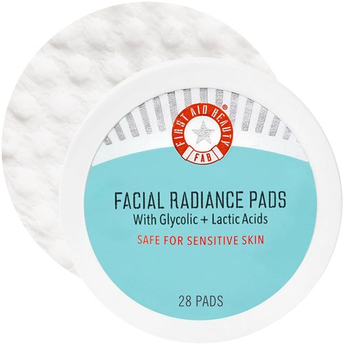 First Aid Beauty - Daily Exfoliating Facial Radiance Pads with Glycolic & Lactic Acids | 28 Count