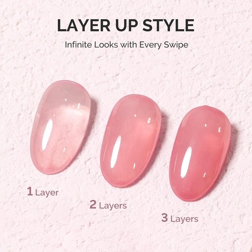 MelodySusie Gel Nail Polish - Rose Pink Milky Soak Off UV LED Light Cure | 0.5 Fl. Oz for DIY Nail Art