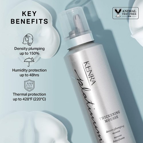 Platinum Thickening Mousse 12 - Volumizing Styler for Fullness & Body | Humidity & Thermal Protection