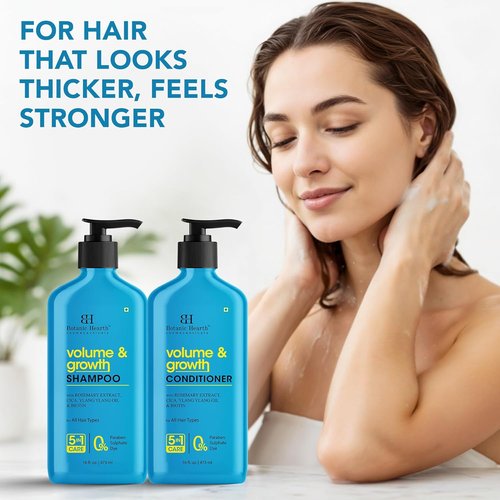 Botanic Hearth Volume & Growth Shampoo and Conditioner Set - Biotin & Rosemary, 16 fl oz Each | Sulfate & Paraben Free