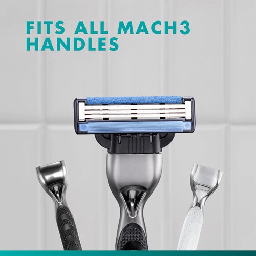 Gillette Mach3 Razor Blades - 15 Count Men's 3-Blade Razor Refills for a Smooth Shave