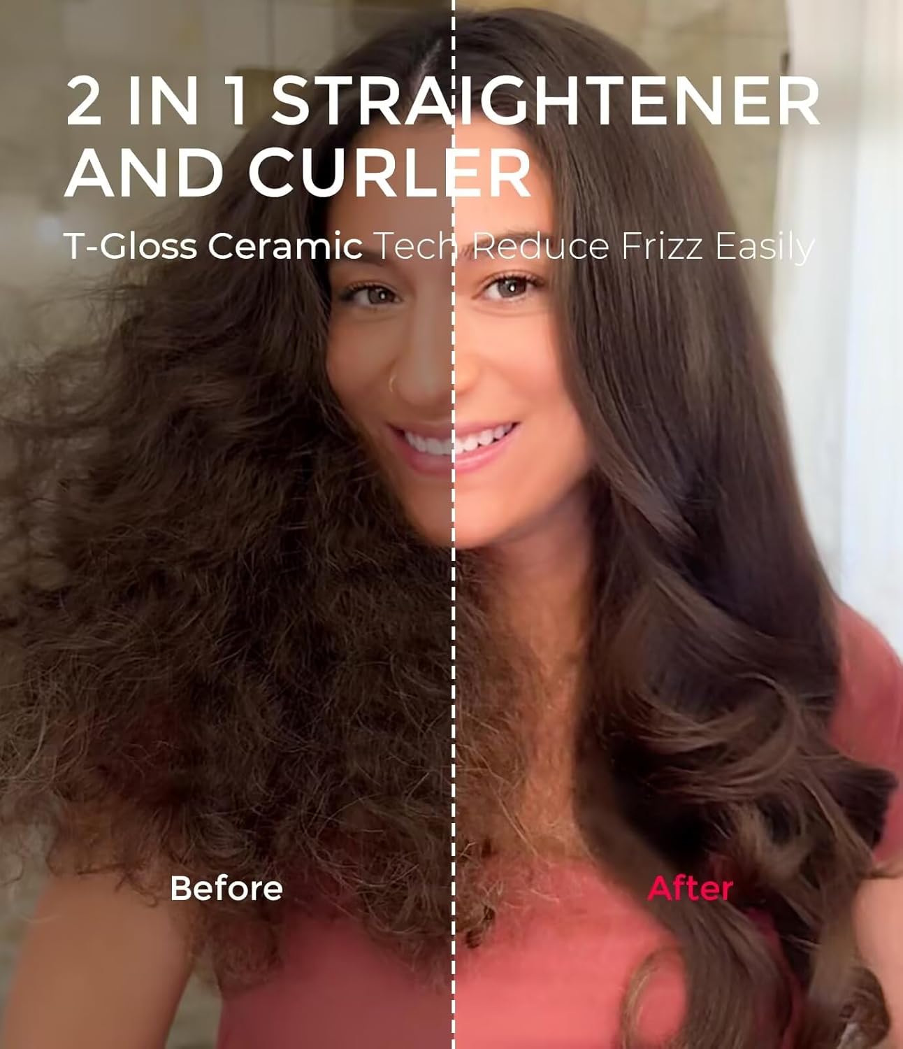 TYMO 2.0 Thermal Brush | STYLUX 1.7" Blowout Volumizer - 2-in-1 Heated Round Styler Tool in Gold