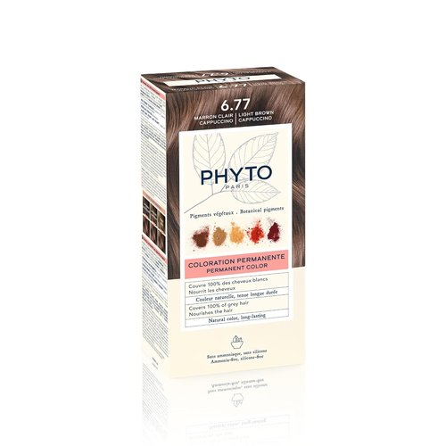 PHYTO Phytocolor Permanent Hair Color - 100% Grey Coverage, Ammonia-Free | 0.42 oz Botanical Formula