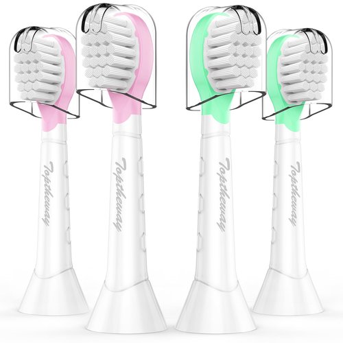 Kids Toothbrush Heads for Philips Sonicare: Soft Electric Replacement Brush Compitable with Phillips HX6032/94 HX6321 HX6340 HX6042 HX6320 HX6330 Compact Heads for Child 3-7, 8 Pack