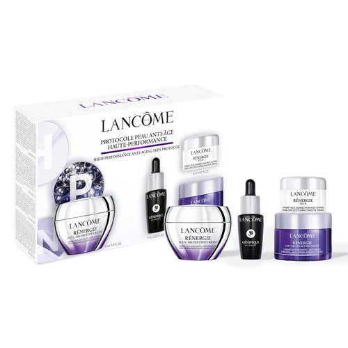 Lancôme Rénergie Skincare Trial Gift Set - Anti-Aging Essentials with Genifique, Day/Night Cream & Eye Cream (1.6 Fl Oz)