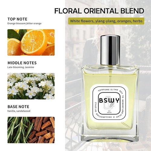 BSWY Women's Perfume - Radiant Solar Floral Scent with Bergamot & Tuberose | 1.69 FL. oz. for Spring & Summer