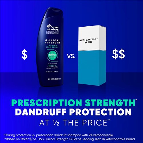 Head & Shoulders Anti-Dandruff Shampoo - Clinical Strength Itch Relief Twin Pack | 13.5 fl oz Each
