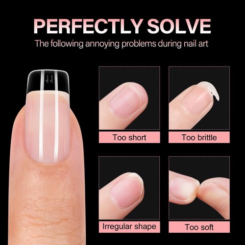 AILLSA Short Square Nail Tips - Half Matte False Nail Tips 15 Sizes 240pcs Pre-filed Nails Tips, Fake Tips Press on Nails for Home Salon Daily Nail Art