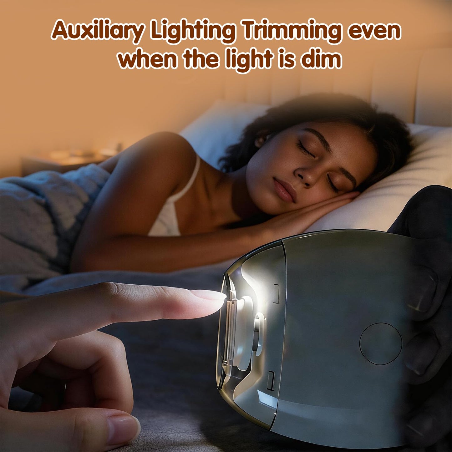 2026 Upgrade Electric Automatic Nail Clippers,Automatic Fingernail Grinder Nail Trimmer with LED Light & 3 Speeds,360° Silent Fingernail Cutter and Polishing Trimmer for Seniors Adults Baby