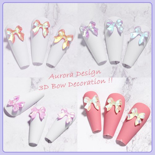 3200Pcs Nail Bow Charms Resin Jelly Rhinestones for Crafting, Multicolor Flatback Rainbow Gems, Bedazzling Crystal 3D Flowers with 3Pcs 10ml B7000 for DIY Crafts Clothing Shoes Nail Art