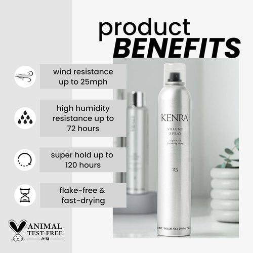 Kenra Professional Volume Spray 25 - Super Hold Finishing Hairspray | Flake-Free & Fast-Drying | All Hair Types