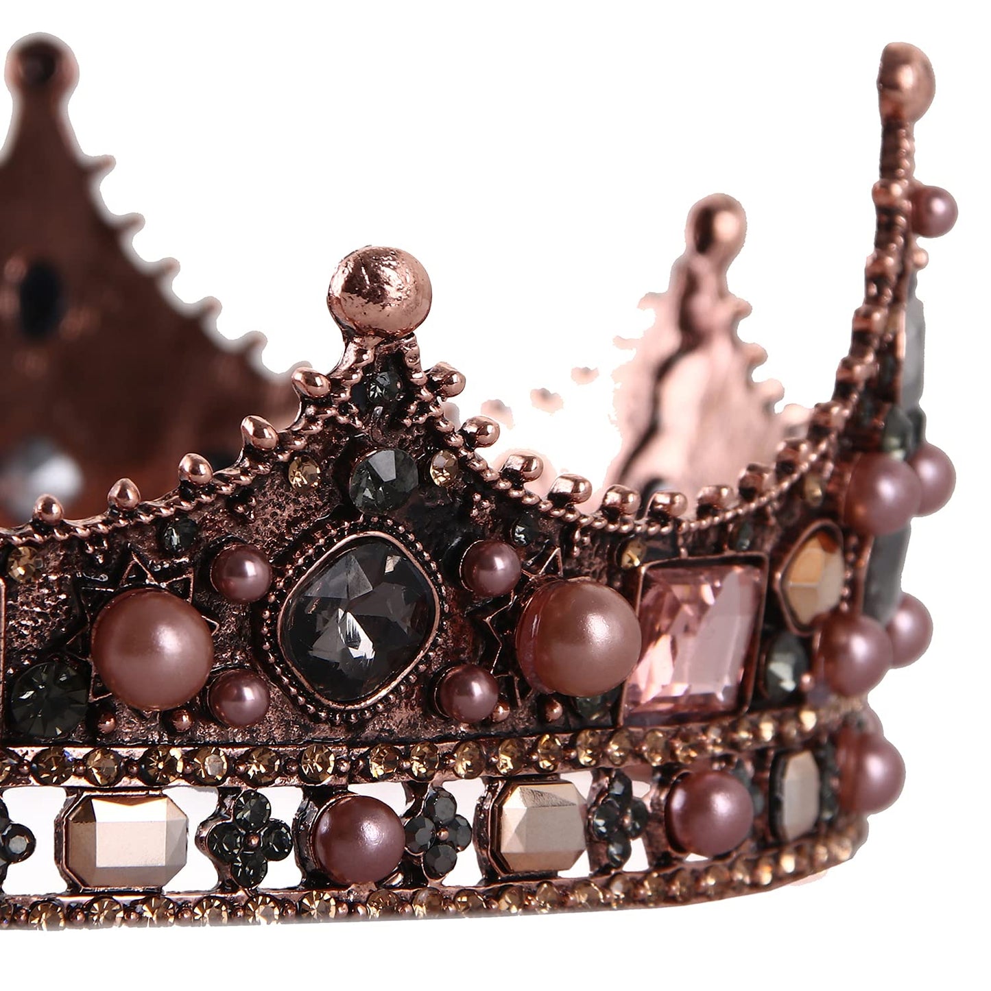 CROWN GUIDE Women's Baroque Queen Tiaras Crowns King Crown for Men Birthday Wedding