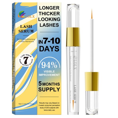 Lash Serum for Eyelash Growth, Peptide Infused Formula - Visible Results in 7 Days Rapid Eyelash Growth Serum to Boost Longer Fuller and Thicker Looking Lashes for Sensitive Eyes (3 mL)