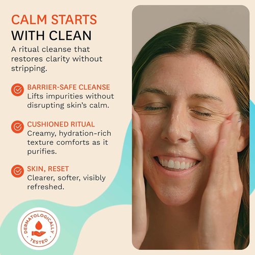 Fig.1 Hydrating Facial Cleanser - Gentle Face Wash with Glycerin & Squalane | Non-Drying, Fragrance-Free | 3.4 oz Refillable Bottle