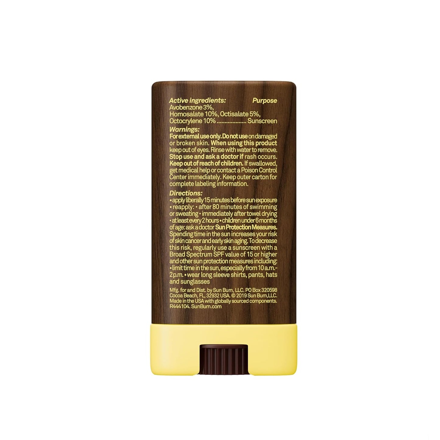 Sun Bum Original SPF 30 Face Stick Sunscreen - Water-Resistant & Vitamin E-Enriched - Travel-Friendly 0.45 oz