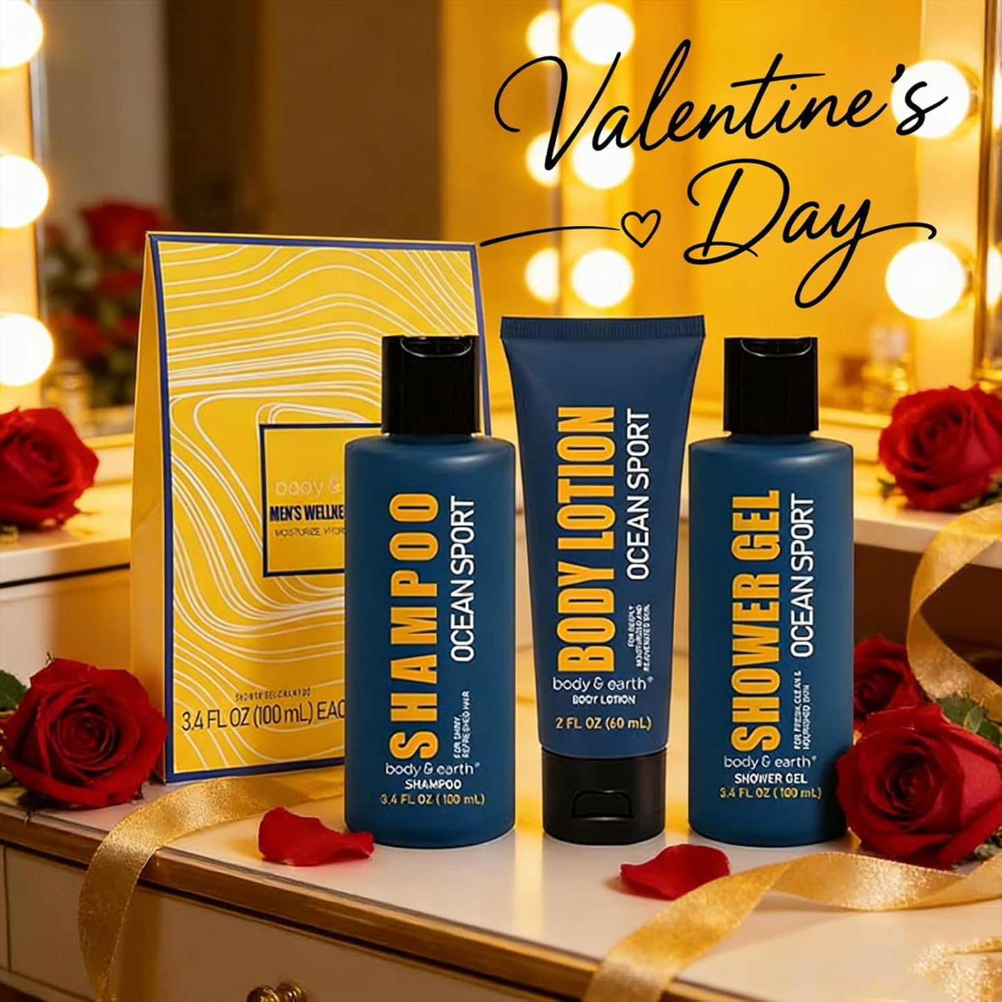 Skiennix Men's Gift Set - 3-Piece Fresh Ocean Scent Collection | Perfect for Birthdays & Father's Day