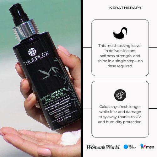 KERATHERAPY Bamboo Miracle Conditioning Treatment - Vegan Leave-In Hair Strengthener, 6 oz. | Baobab & Grape Seed Extract for Color Treated Hair