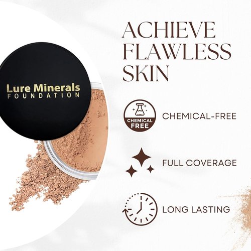 Lure Minerals Mineral Foundation Loose Powder | Luminous Beige Medium - 8g Mineral Makeup