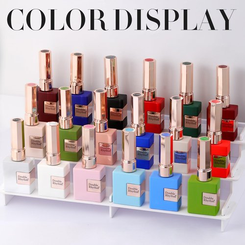 Double Rhythm 0.50 OZ Translucent Gel Polish Same Color Same Bottle Sheer Pastel Neutral Natural Milky 15 ML Jelly UV Nail Art DIY at Home (Beige Nude-A1511)