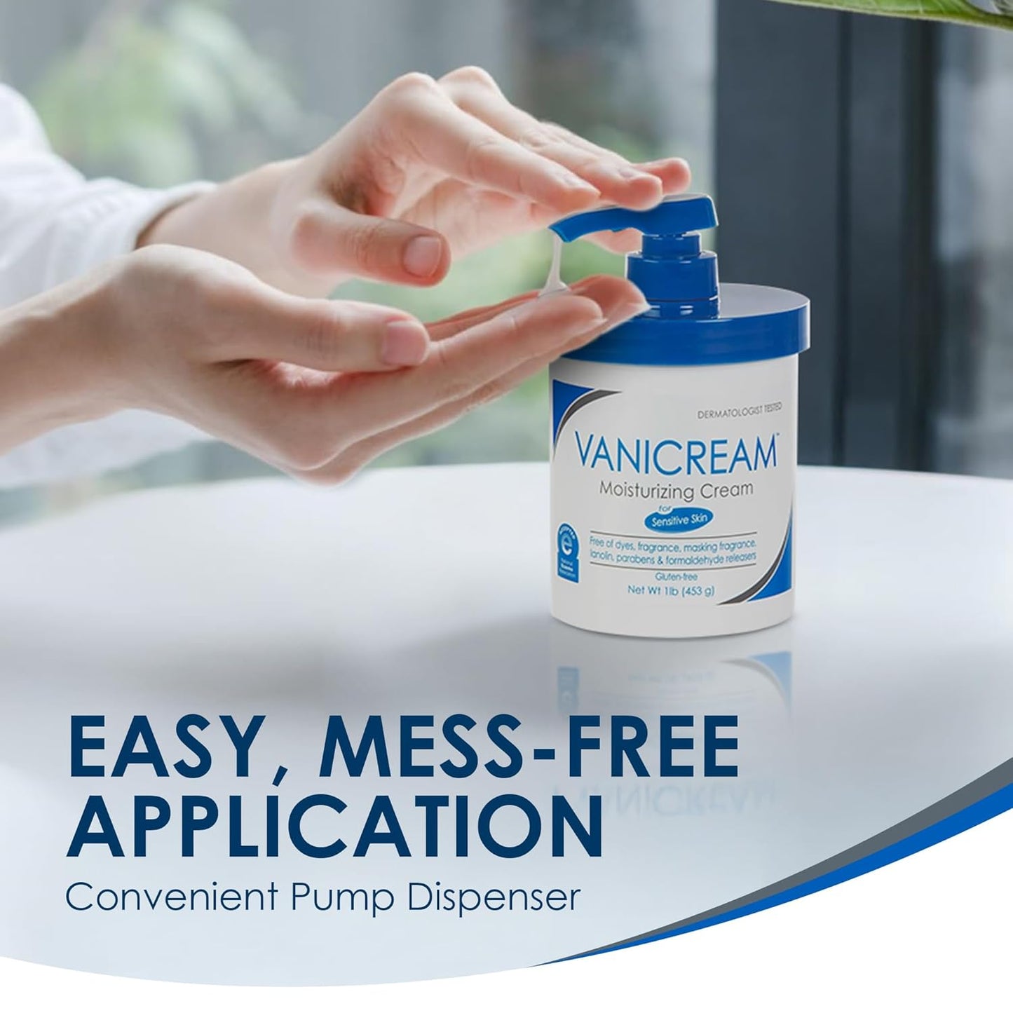 Vanicream Moisturizing Skin Cream - Gentle Formula for Sensitive Skin | 16 fl oz Pump Dispenser